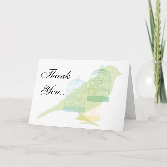 Bird themed thank you card (Front)