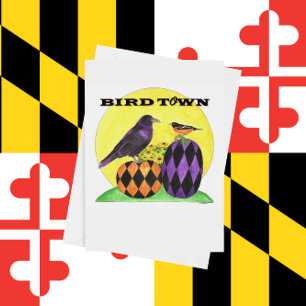 Bird Town Note Card