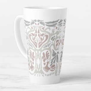 Bird Tree Art Nouveau Style drawing  Latte Mug