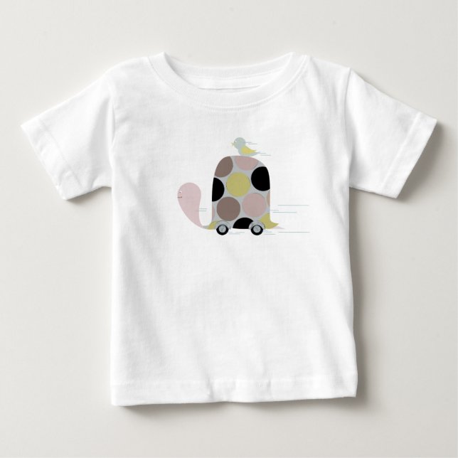 Bird & Turtle Car Baby T-Shirt (Front)