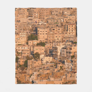 Bird view on Arab city. Amman. Jordan. Middle East Fleece Blanket