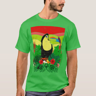 Bird Watcher Exotic Flowers Birdwatching Lover Tro T-Shirt
