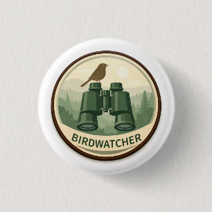 Bird Watcher Explorer   Kids Outdoor Award 3 Cm Round Badge