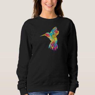 Bird Watcher For Kids Colourful Hummingbird Raglan Sweatshirt