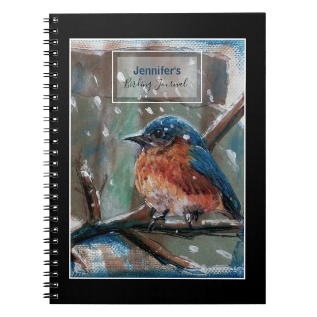 Bird Watcher Journal Notebook Eastern Bluebird (Front)