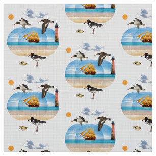 Bird Watcher Oystercatchers Fabric