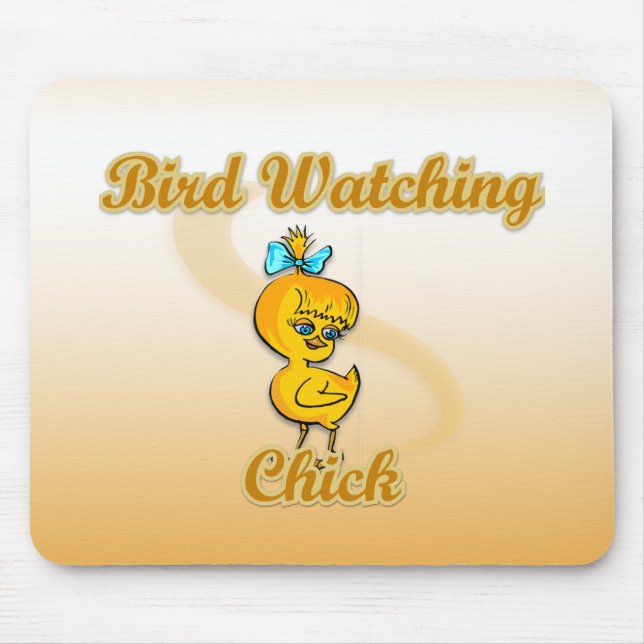 Bird Watching Chick Mouse Pad (Front)