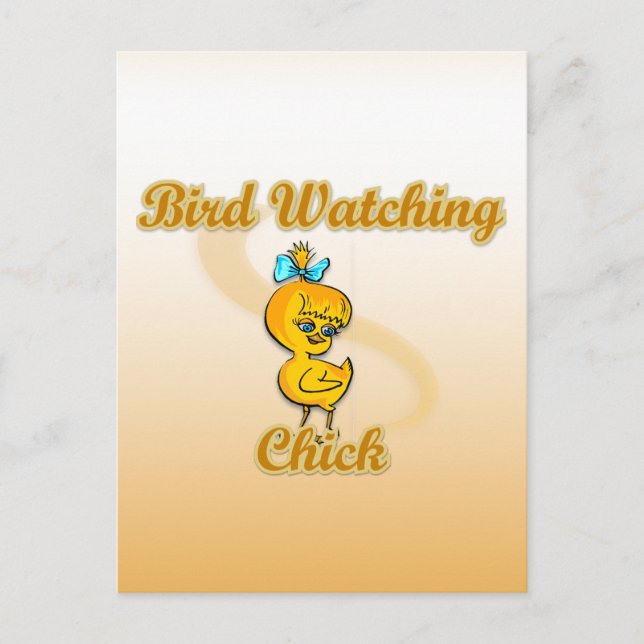 Bird watching Chick Postcard (Front)