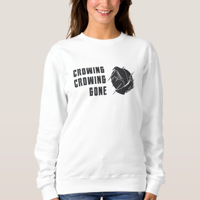 Bird Watching Crowing Gone Funny Bird Watcher Sweatshirt (Front)
