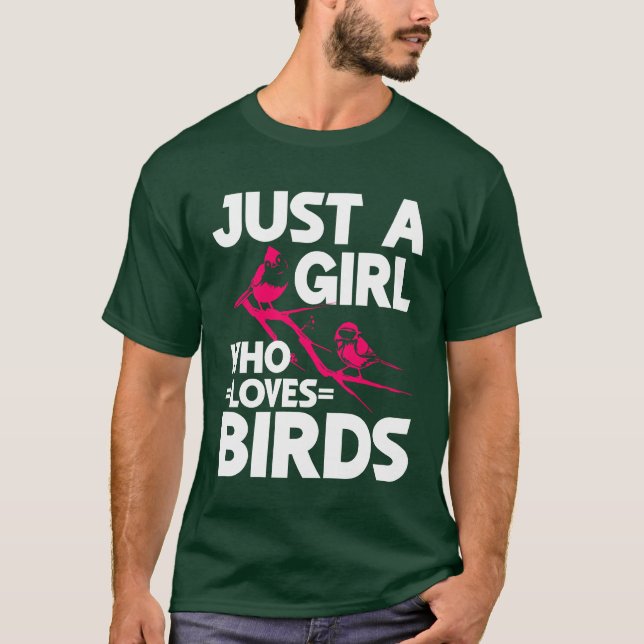 Bird Watching Cute Bird Lover girl boy T-Shirt (Front)