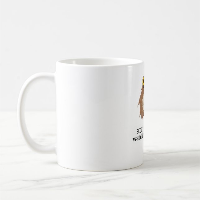 Bird watching owl coffee mug (Left)