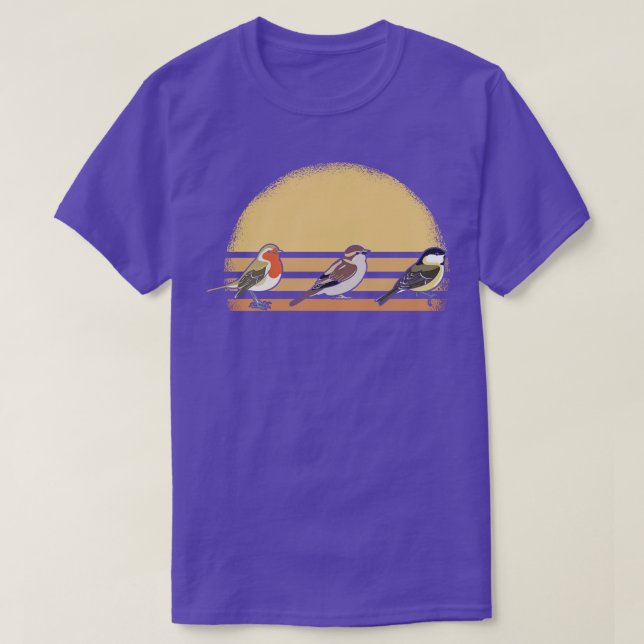 Bird Watching Retro 1 T-Shirt (Design Front)