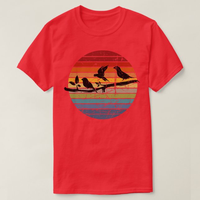Bird Watching Retro 3 T-Shirt (Design Front)
