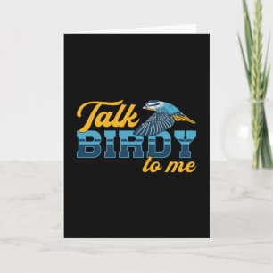 Bird Watching Retro Talk Birdy To Me Bird Watcher Card