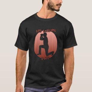 Bird Watching Shadow In A Red Circle T-Shirt