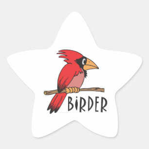 Bird Watching Star Sticker