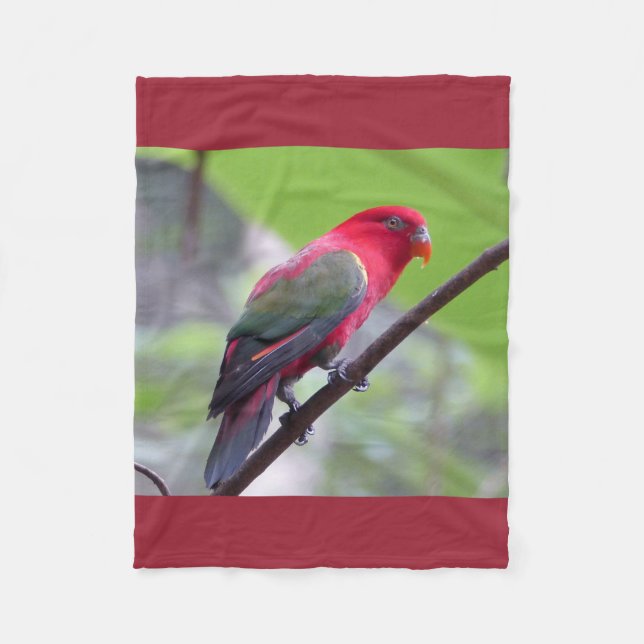 Bird Wings Branches Spring Garden Faith Fleece Blanket (Front)