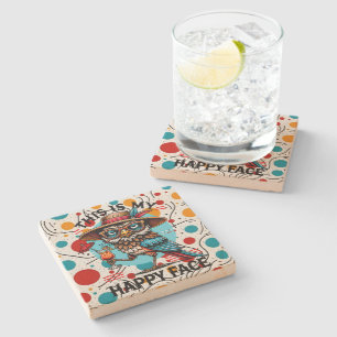 Bird with a Twist Stone Coaster