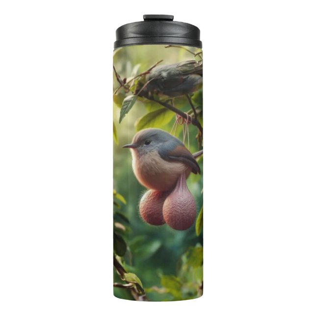 Bird with balls thermal tumbler (Front)
