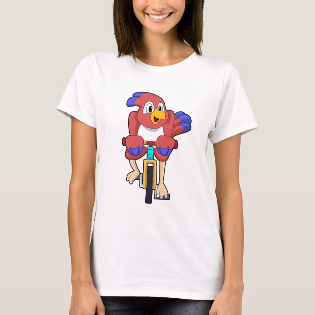 Bird with Bicycle T-Shirt (Front)