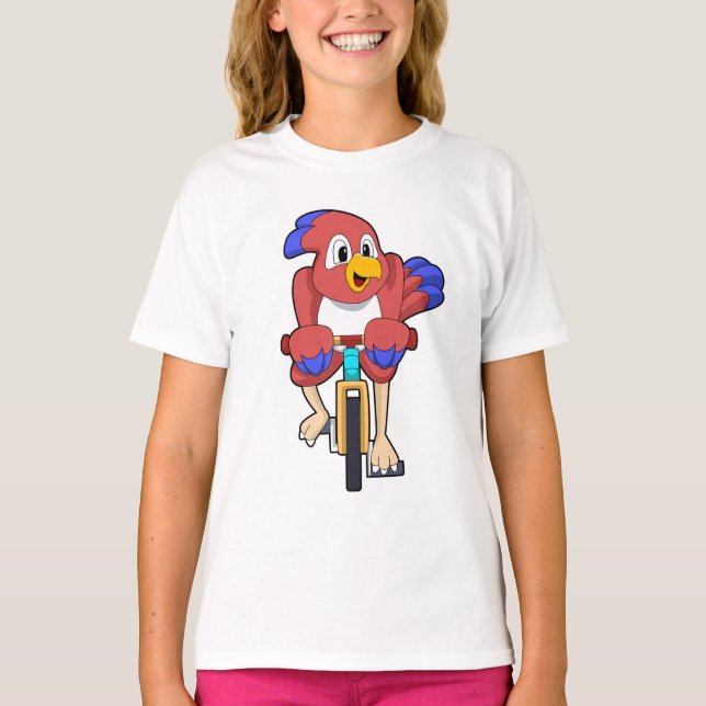 Bird with Bicycle T-Shirt (Front)