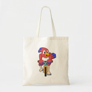 Bird with Bicycle Tote Bag