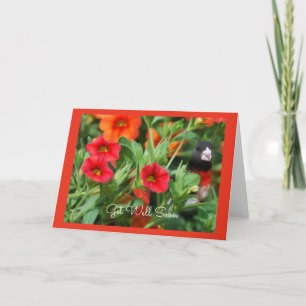 Bird with Flowers Greeting Card