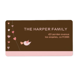 Bird with Heart -valentine's day stickers