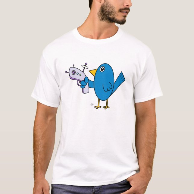 Bird with Raygun(special edition) - Basic T-Shirt (Front)