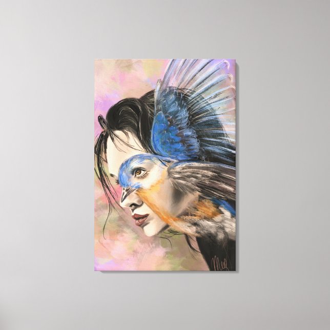 Bird Woman Canvas Print (Front)