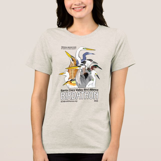 Birdathon 2026  Tri-Blend shirt (Front)