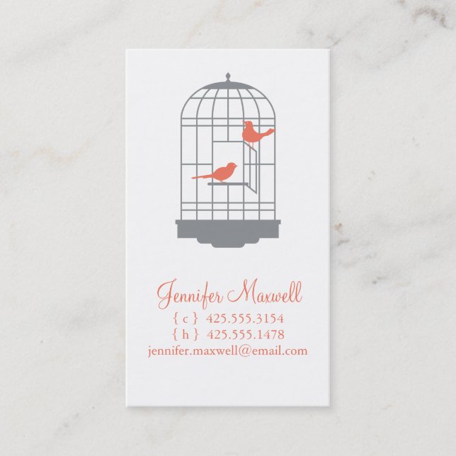 Birdcage Calling Card (Front)