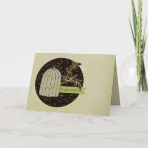 Birdcage Congratulations Note Card