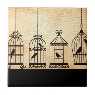 Birdcage Silhouettes Tile