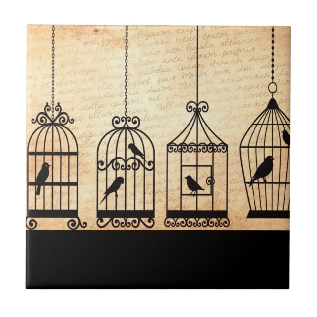 Birdcage Silhouettes Tile (Front)