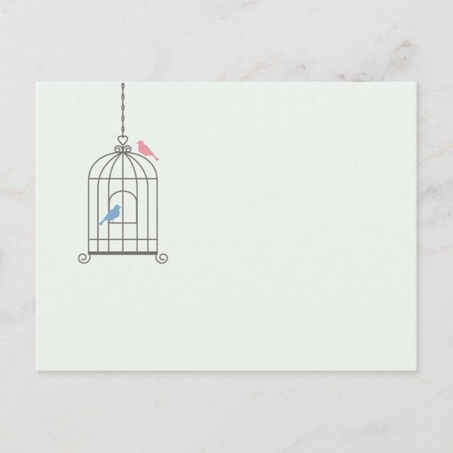 Birdcage Wedding Table Number Cards (Front)