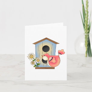 Birdhouse and Bird Card