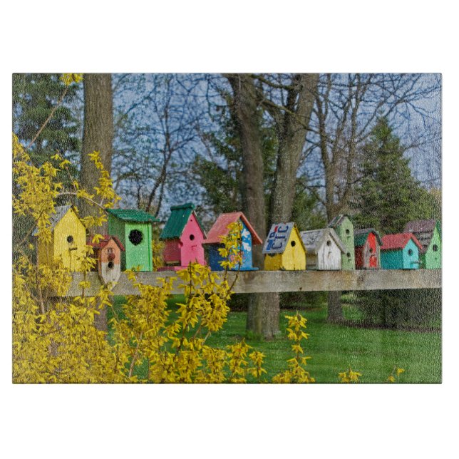 Birdhouse Boulevard  Cutting Board (Front)
