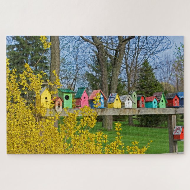 Birdhouse Boulevard Jigsaw Puzzle (Horizontal)