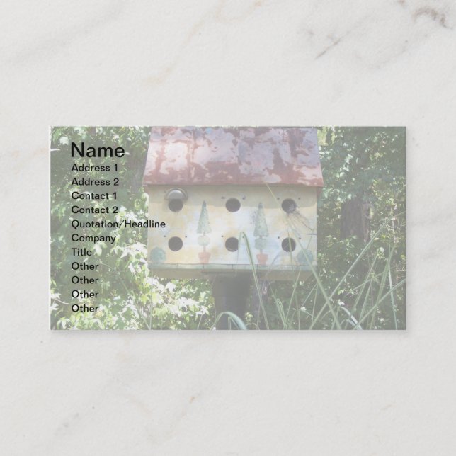 Birdhouse Business Card (Front)