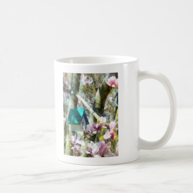 Birdhouse in Magnolia Coffee Mug (Right)