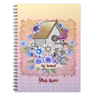 Birdhouse Red bird Notebook