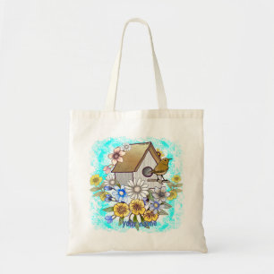 Birdhouse Wren Tote Bag