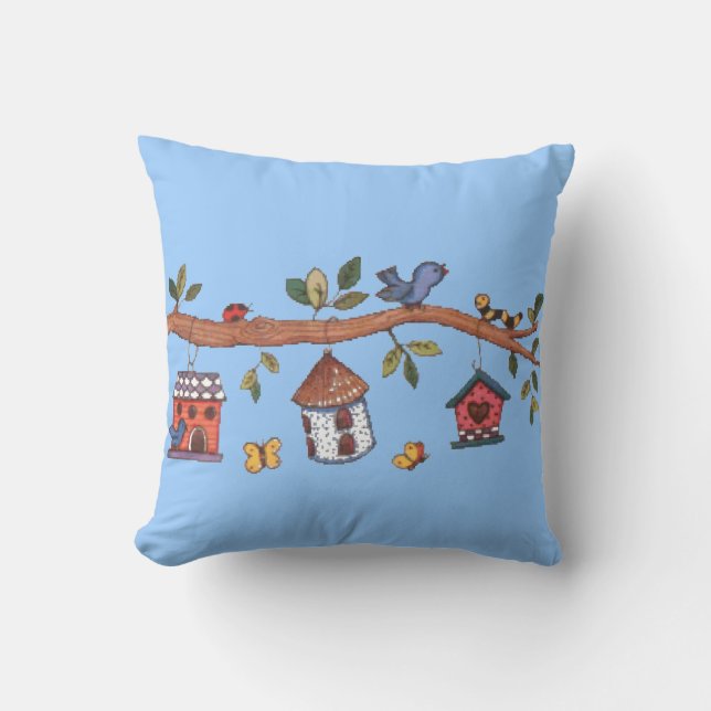 Birdhouses Cushion (Front)
