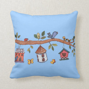 Birdhouses Cushion