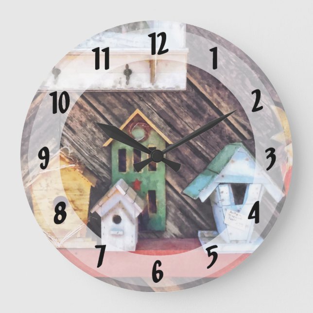 Birdhouses for Sale Large Clock (Front)