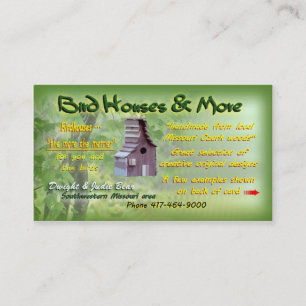 Birdhouses in southern Missouri {custom designed} Business Card