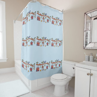 Birdhouses Shower Curtain