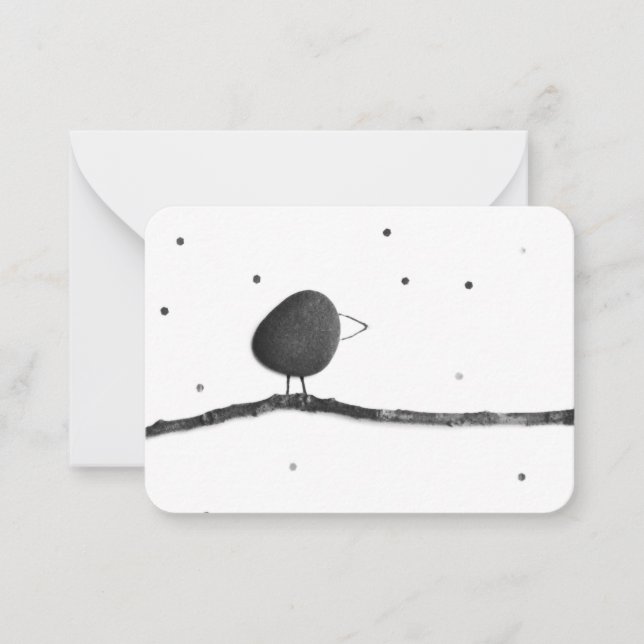Birdie, Branch, Raindrops Card (Front)