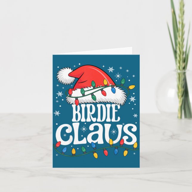 Birdie Claus Funny Xmas Christmas Grandma Holiday  Card (Front)